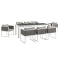 Stance 9 Piece Outdoor Patio Aluminum Dining Set - N/A