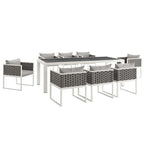 Stance 9 Piece Outdoor Patio Aluminum Dining Set - N/A