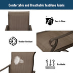 Textilene Swivel Chair for Terrace(set of 2)
