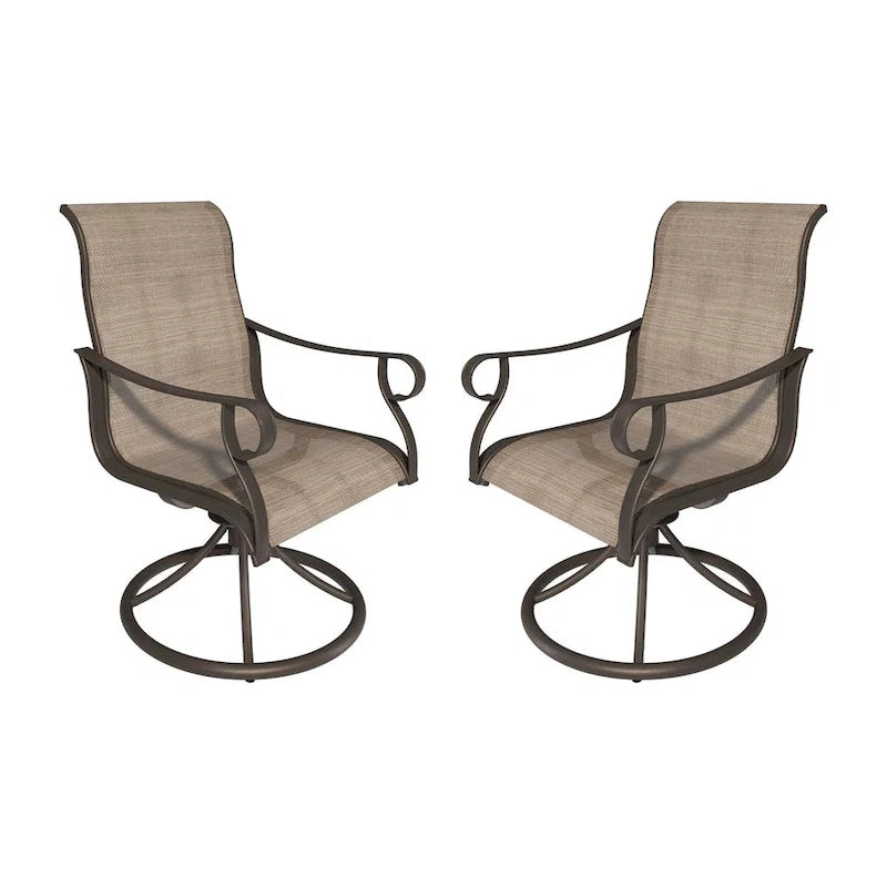 Textilene Swivel Chair for Terrace(set of 2)