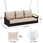 Three-person porch swing