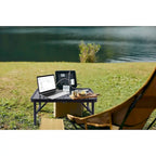 Folding Table Adjustable Height, Portable Camping Table with Mesh Bag Lightweight, Carry Handle for Outdoor, Beach, Picnic