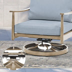 6-Person Aluminum Patio Conversation Set with 2 Swivel Chairs, 3-Seat Outdoor Couch and Coffee Table