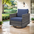 Oversized Outdoor Swivel Rocker Chairs - Grey