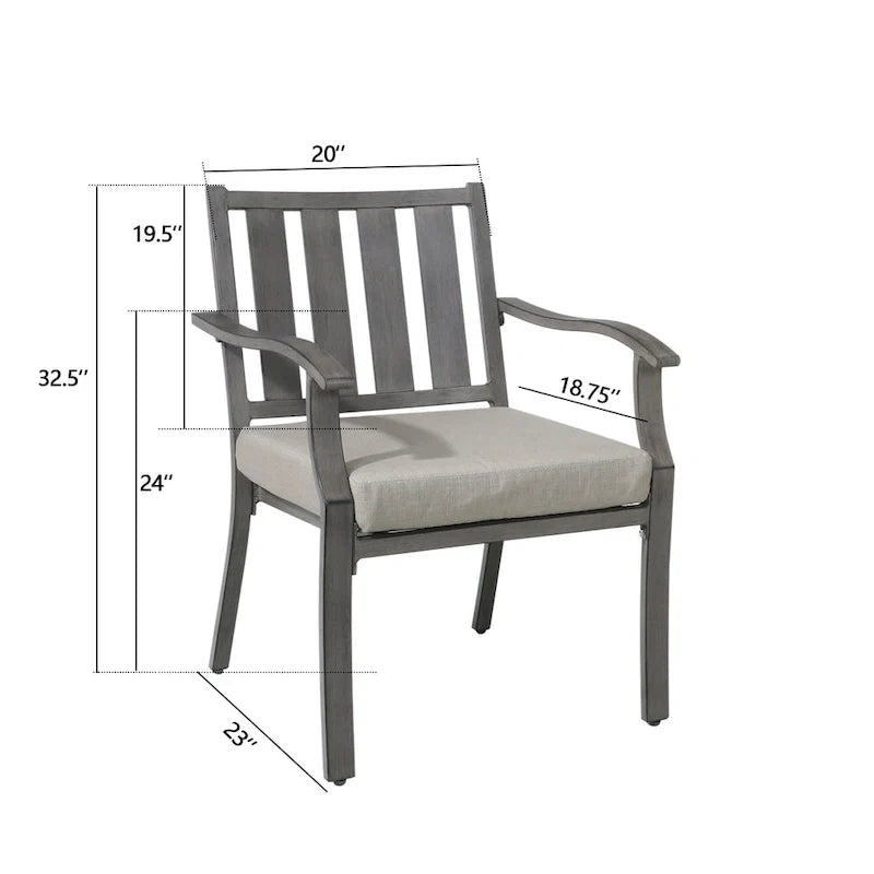 Outdoor Patio Arm Chairs for Lawn, Garden, Backyard (2 Pieces)