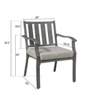 Outdoor Patio Arm Chairs for Lawn, Garden, Backyard (2 Pieces)