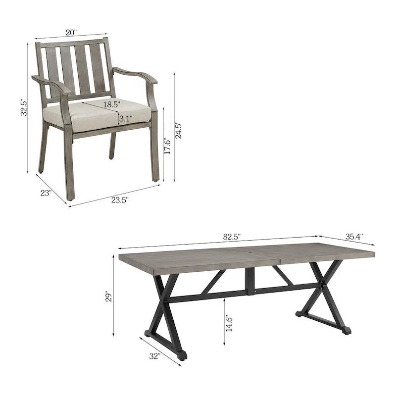 Outdoor Patio Arm Chairs for Lawn, Garden, Backyard (2 Pieces)