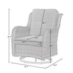 Outdoor Rattan Rocker Wicker Swivel Rocking Chair