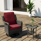 Outdoor Rattan Rocker Wicker Swivel Rocking Chair