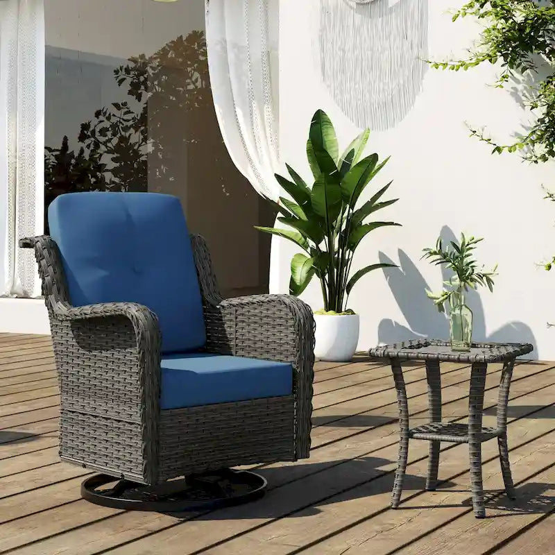 Outdoor Rattan Rocker Wicker Swivel Rocking Chair
