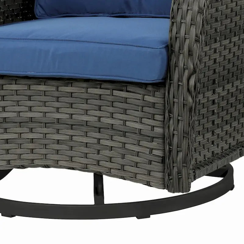 Outdoor Rattan Rocker Wicker Swivel Rocking Chair