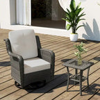 Outdoor Rattan Rocker Wicker Swivel Rocking Chair