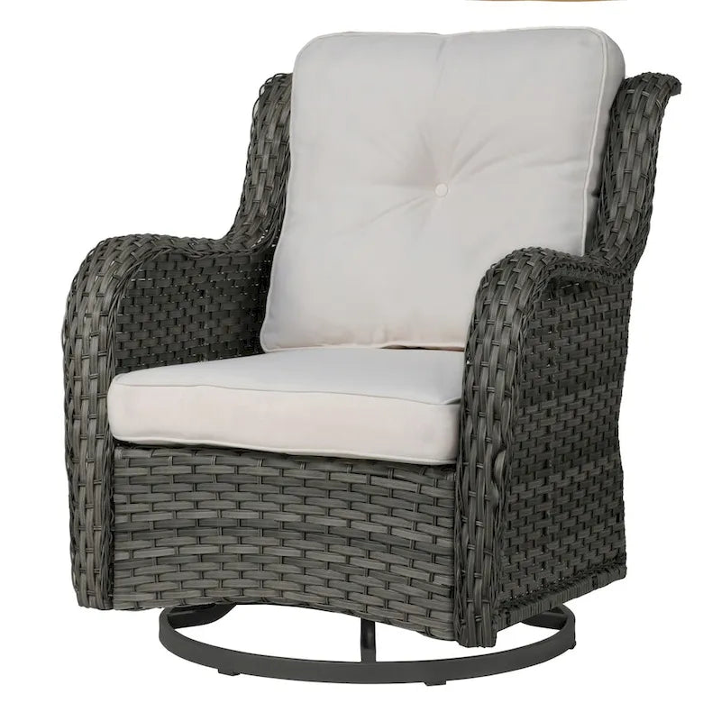 Outdoor Rattan Rocker Wicker Swivel Rocking Chair