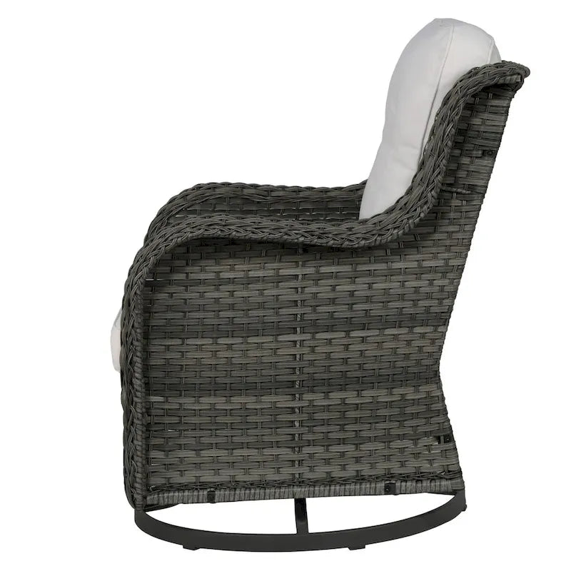 Outdoor Rattan Rocker Wicker Swivel Rocking Chair