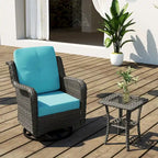 Outdoor Rattan Rocker Wicker Swivel Rocking Chair