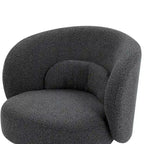 Roomfitters 360-Degree Swivel Sherpa Accent Chair with Toss Pillows - Modern Barrel Chair for Home Office, Living Room, Bedroom