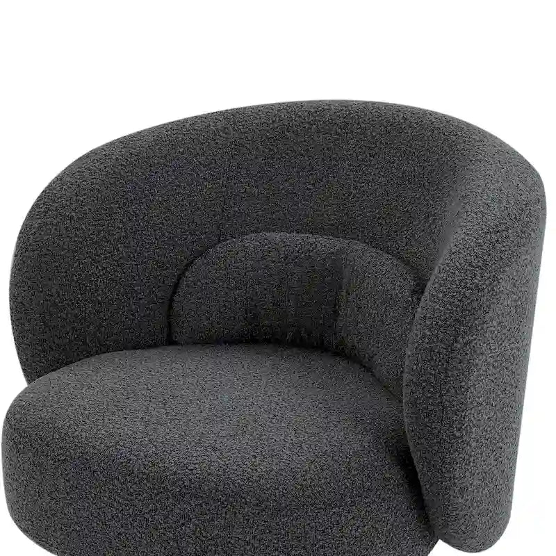 Roomfitters 360-Degree Swivel Sherpa Accent Chair with Toss Pillows - Modern Barrel Chair for Home Office, Living Room, Bedroom