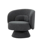 Roomfitters 360-Degree Swivel Sherpa Accent Chair with Toss Pillows - Modern Barrel Chair for Home Office, Living Room, Bedroom