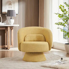 Roomfitters 360-Degree Swivel Sherpa Accent Chair with Toss Pillows - Modern Barrel Chair for Home Office, Living Room, Bedroom