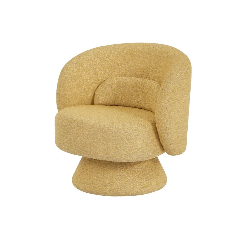 Roomfitters 360-Degree Swivel Sherpa Accent Chair with Toss Pillows - Modern Barrel Chair for Home Office, Living Room, Bedroom
