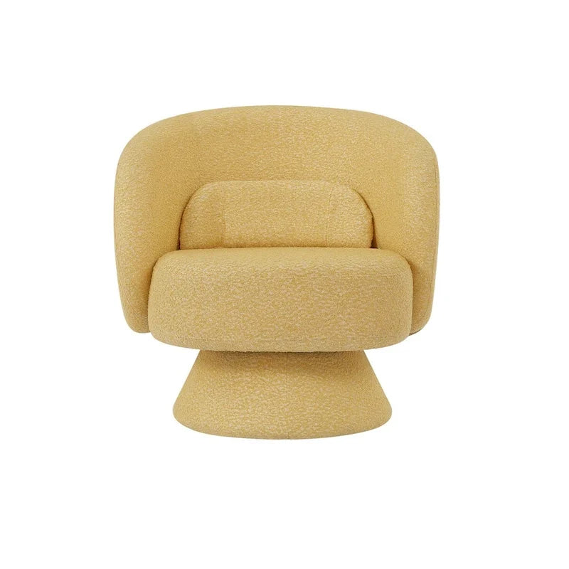 Roomfitters 360-Degree Swivel Sherpa Accent Chair with Toss Pillows - Modern Barrel Chair for Home Office, Living Room, Bedroom