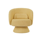 Roomfitters 360-Degree Swivel Sherpa Accent Chair with Toss Pillows - Modern Barrel Chair for Home Office, Living Room, Bedroom